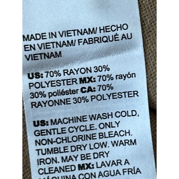 chicos Camel Brown Sweater Knit blouse top shirt 0 S 4 6 - Picture 6 of 6